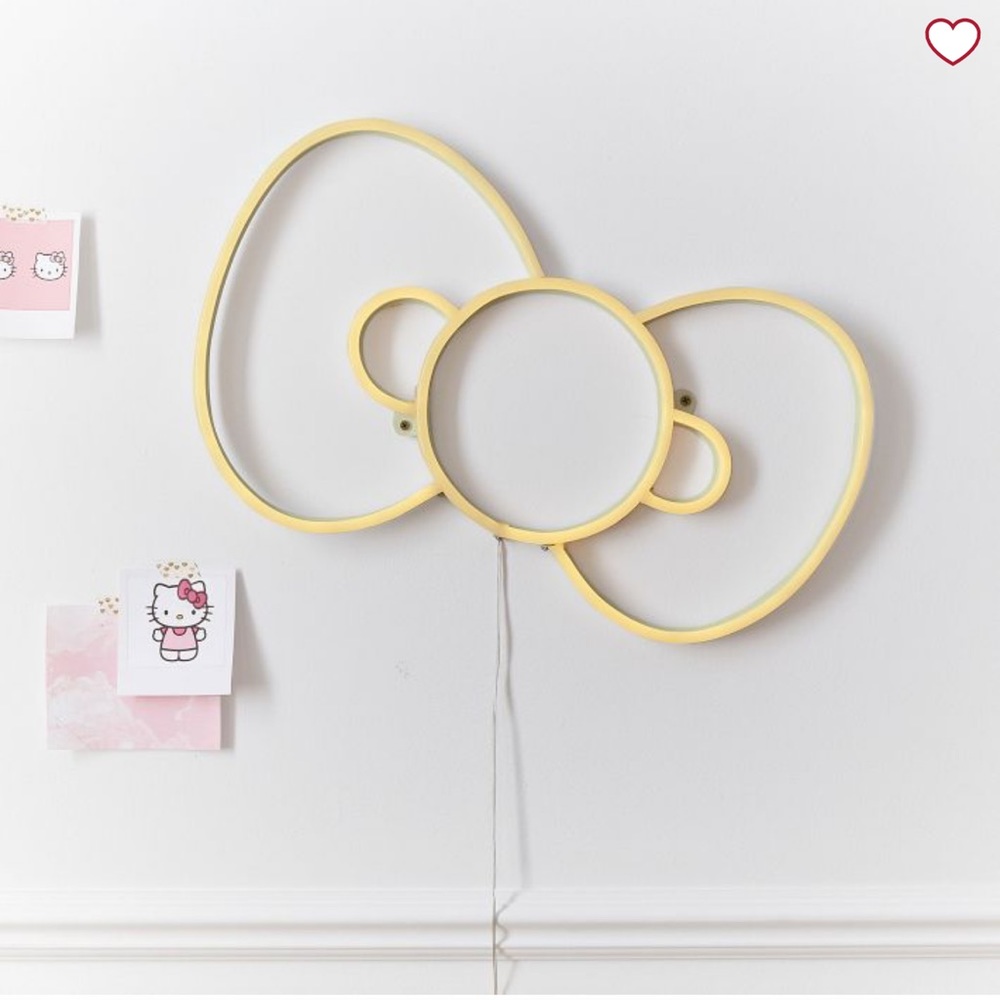 Hello Kitty Bow LED Light Pottery barn teen